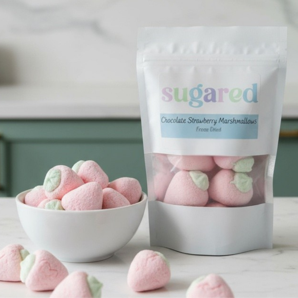 Chocolate Strawberry Marshmallows - Freeze Dried